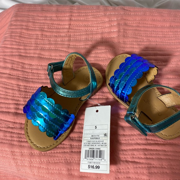 Toddler Cat & Jack sandals, size 5, blue - Picture 5 of 6